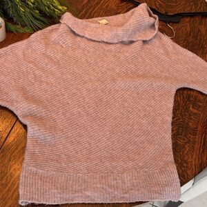 Moth Soft Mauve Cowl Neck Sweater (Anthropology)